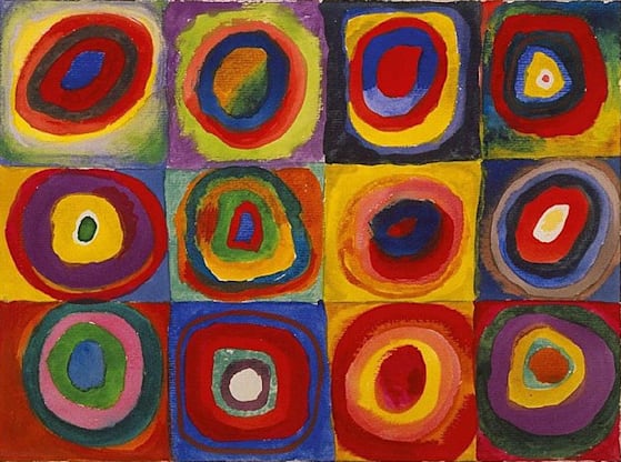 Squares with Concentric Circles Painting