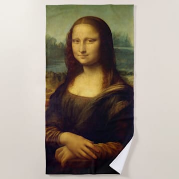 Mona Lisa Beach Towel