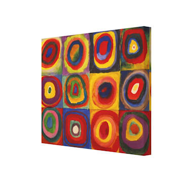 Squares with Concentric Circles Canvas Print