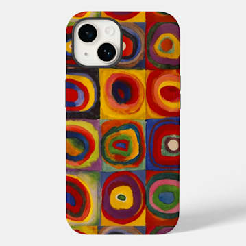 Squares with Concentric Circles iPhone Case