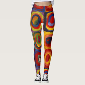 Squares with Concentric Circles Leggings