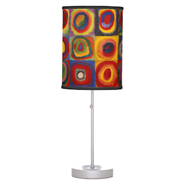 Squares with Concentric Circles Table Lamp