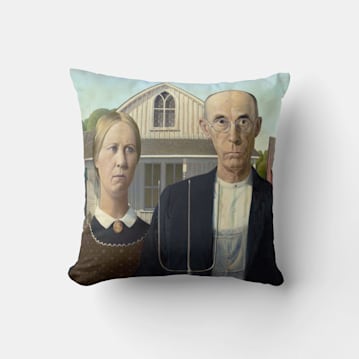 American Gothic Throw Pillow