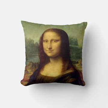 Mona Lisa Throw Pillow