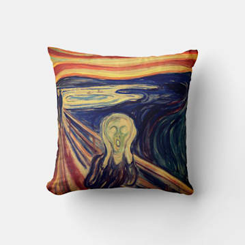 The Scream Throw Pillow